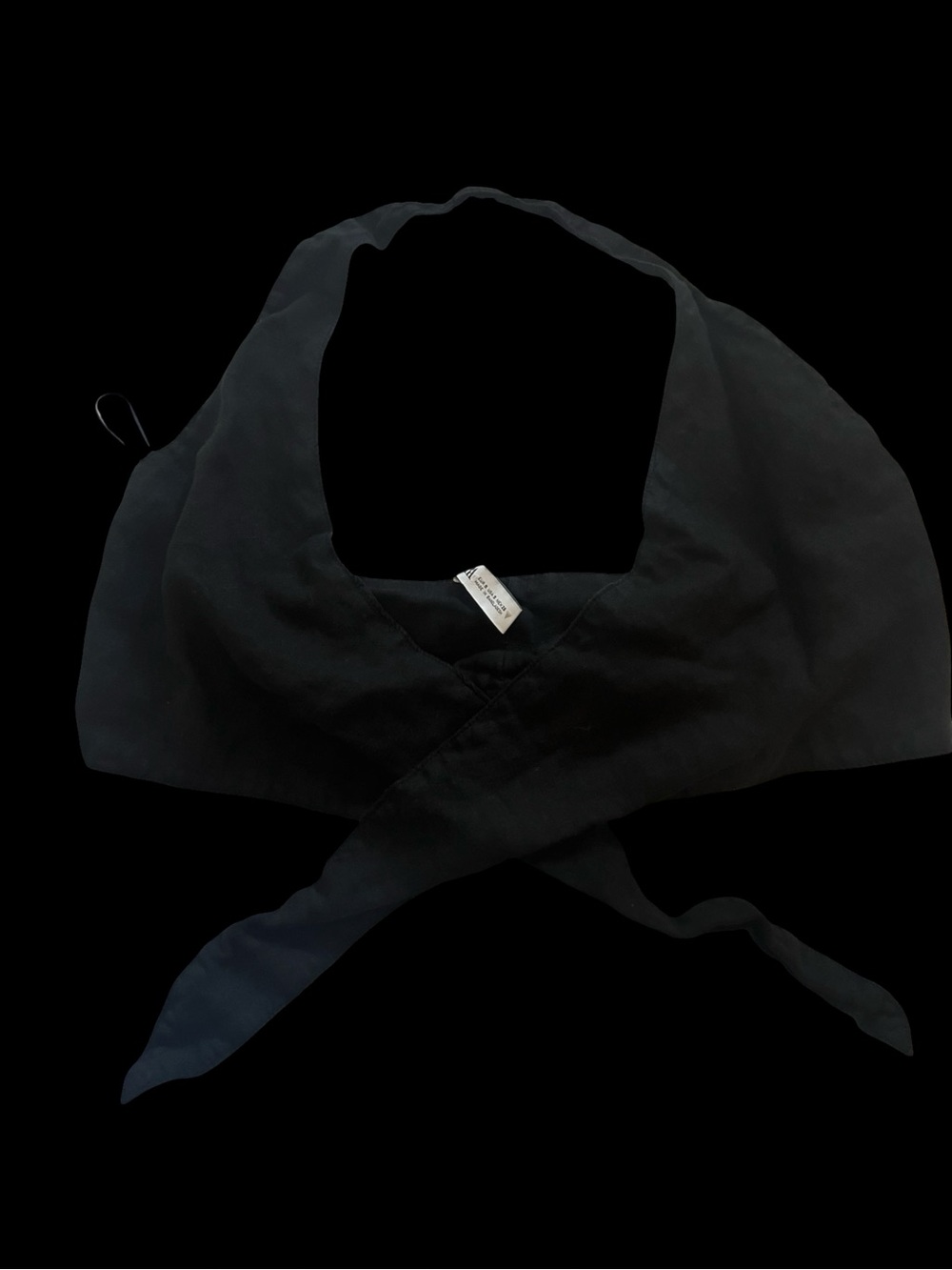Zara Black Wrap Halter Top with Tie Detail